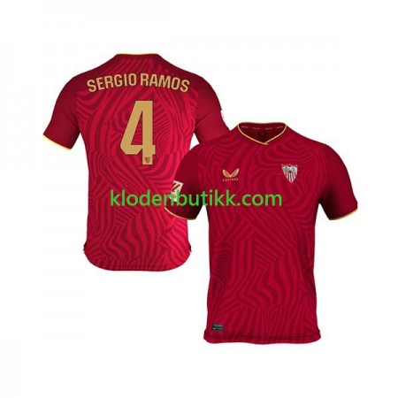 FC Sevilla Sergio Ramos 4 Borte Fotballdrakt 2023/24 Kortermet